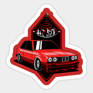 Red M3 E30 Sticker